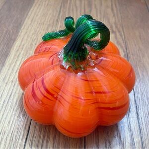 Small Glass Pumpkin Home Decor